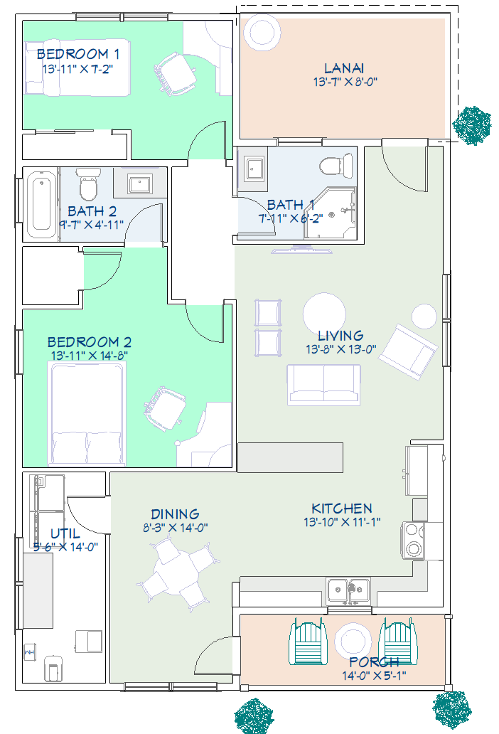 Brian's Cherry Blossom (2BR 2Bath)