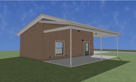 Isaac's Garage (1-car detached garage with a porch)