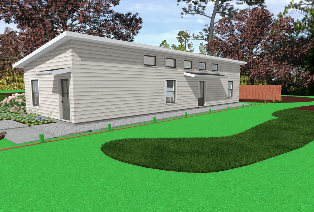 Arnold's Ash - (2BR 2Bath) For a narrow lot - Full Architectural Plans - $939. Other packages available.