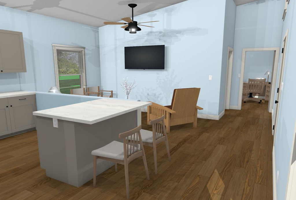 Arnold's Ash - (2BR 2Bath) For a narrow lot - Full Architectural Plans - $939. Other packages available.