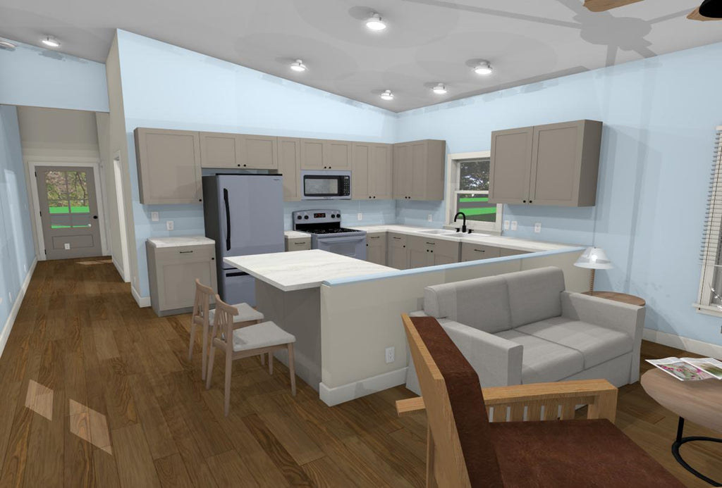 Arnold's Ash - (2BR 2Bath) For a narrow lot - Full Architectural Plans - $939. Other packages available.