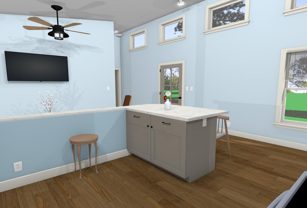 Arnold's Ash - (2BR 2Bath) For a narrow lot - Full Architectural Plans - $939. Other packages available.